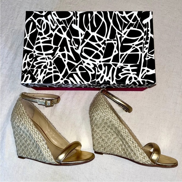 DVF Gold Tchad Espadrille Wedges in Original Box - Picture 4 of 5